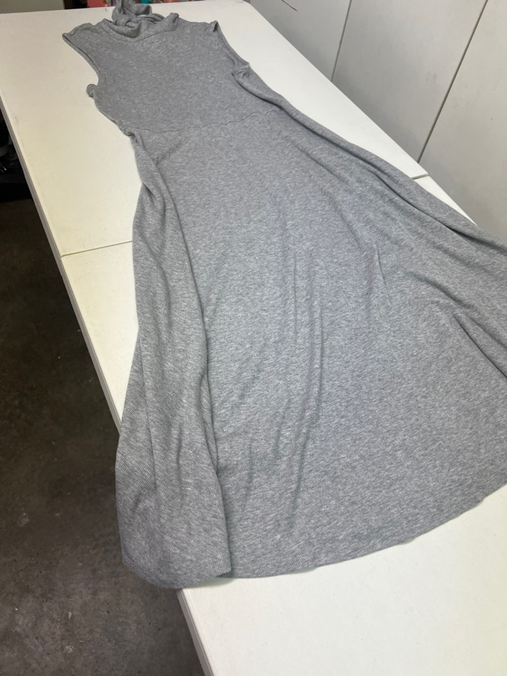 Who What Wear Sleeveless Gray Maxi Dress with Turtleneck